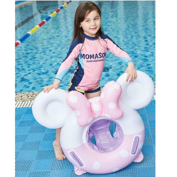 Inflatable Swim Ring with Seat and Handle for baby Girl - Picture 2 of 5
